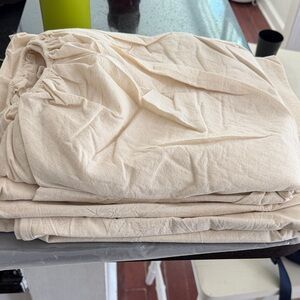 Moon and linen 100% linen Cream set twin. Pillowcase, fitted sheet, top sheet